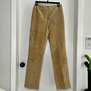 Suede high wasted pants